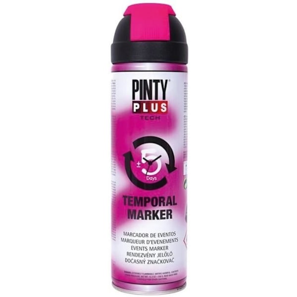 Spray maling - Pinty - 500ml - Midlertidig markør - Fuchsia fluo - Midlertidig mærkning