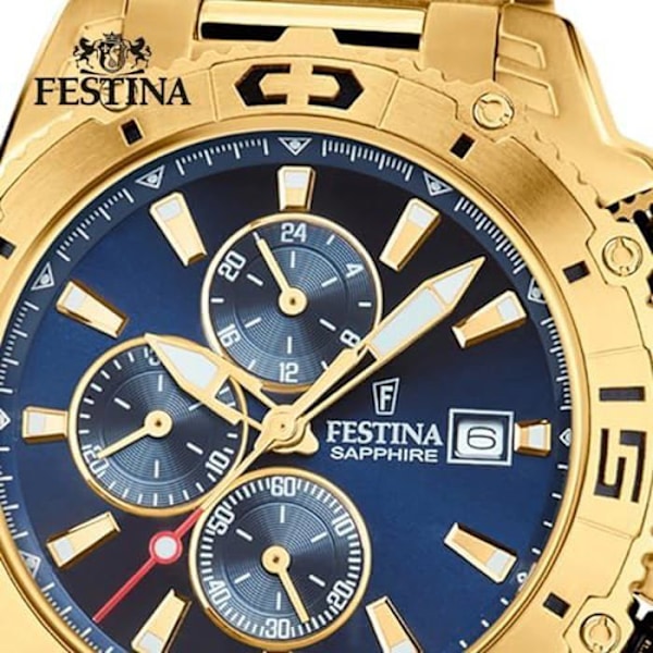 Sportur F期间 FESTINA F20492/2 - Sort - Læder - Kvarts - Vandtæt 5 Atm - Mineralglas - Analogisk Svart