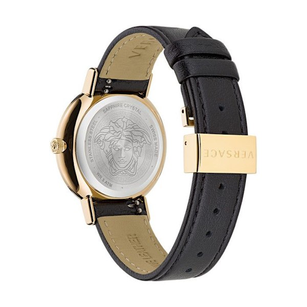 Ur - Versace - VE3D00322 - Læder Sort - 35 mm - Vandtæt op til 5 bar Svart