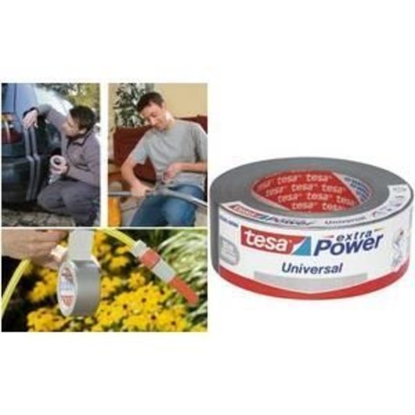 Tape - tesa - Extra Power - 50 mm x 10 m - Sort - Forstærket stof - Multi-brug Svart
