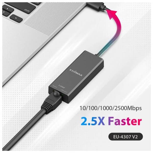 EDIMAX EU-4307 V2 2.5 GBit/s USB-C® netværksadapter