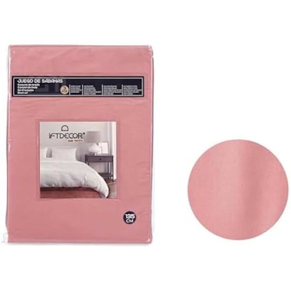 Sängkläder - PRESENTDEKOR - Rosa - 135 cm - 3 st mångfärgad