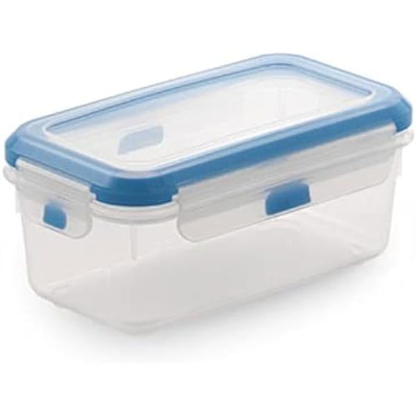 Hermetisk beholder - SUPER LOCK - Rektangulær 680 ml - 100% tætsluttende - BPA-fri - Lækagesikker Transparent