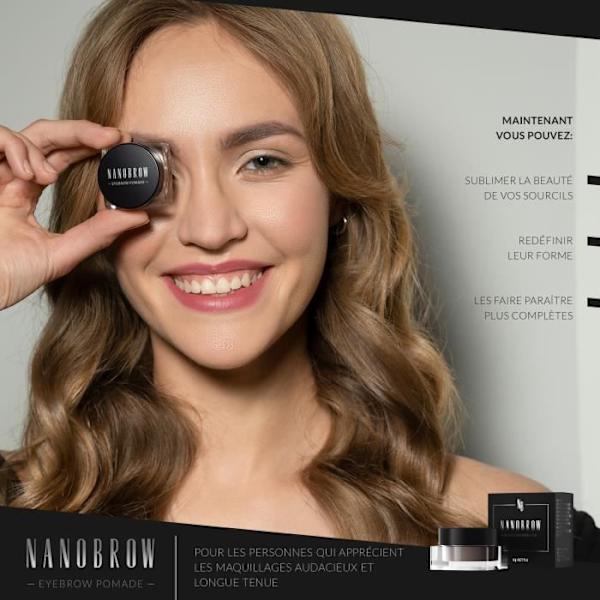 Nanobrow Eyebrow Pomade Tummanruskea - Vedenpitävä kulmakarvojen pomade
