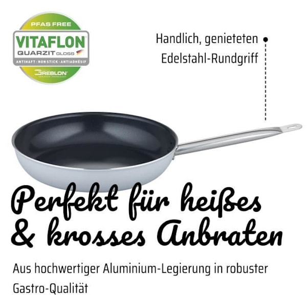 Ammattilaispannu - GSW - PRO BASIC - 40 cm - Induktio - Paksu valettu alumiini - Gastronomiaklaatu