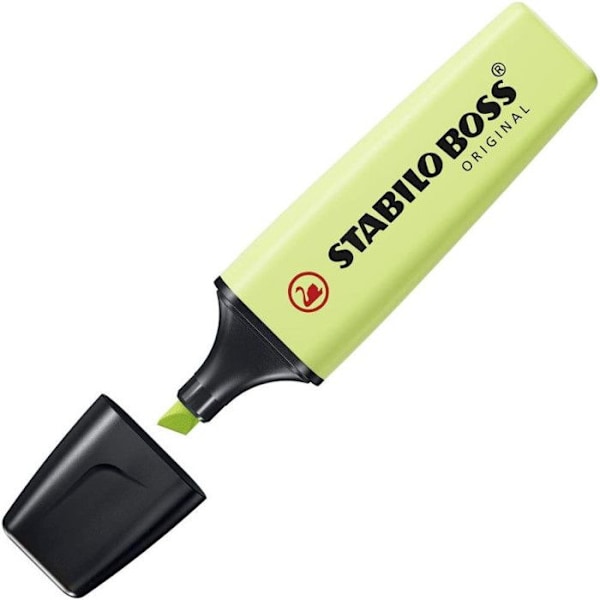 Surligner - STABILO - BOSS ORIGINAL - Pastel - Etui med 4 - Farve Sort
