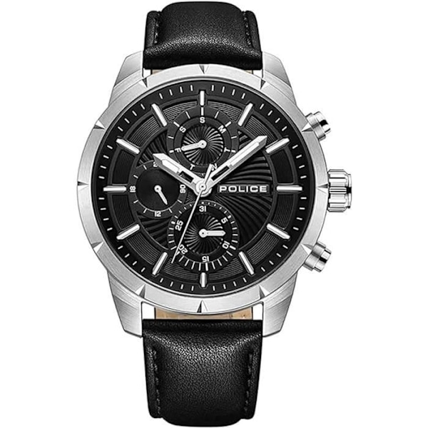Ur - POLICE - Neist PEWJF2227101 - Mand - Quartz - Sort Læder Svart