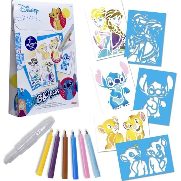 Blopens - LANSAY - Disney-sankarit - 7 sapluunaa - Alk. 5 vuotta Flerfärgad
