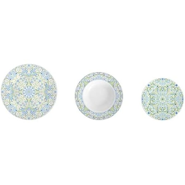 DKD Home Decor -ruokailusarja, vakio Blå, blågrön