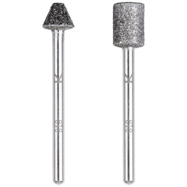 Wolfcraft 5989000 diamantslibestiftsæt, cylindrisk og tilspidset, 2 stk. 1 sæt