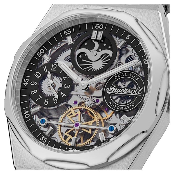 Ingersoll - I12903 - 1892 The Broadway Automattinen Kello Miehille 43 mm Luukku Kellon Ja Nahkaremmi