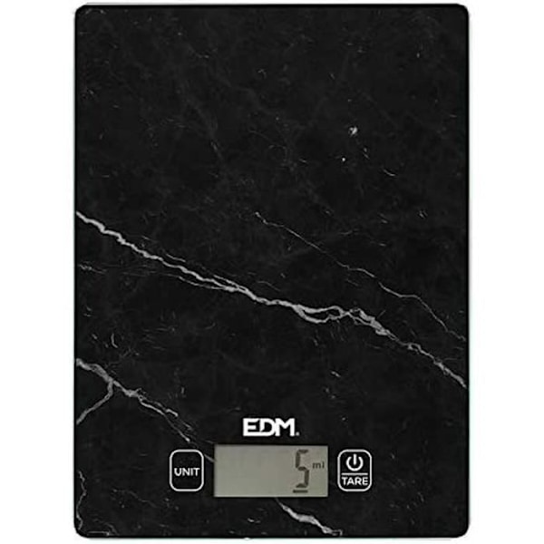 köksvåg EDM Svart 5 kg (14 x 19,5 cm) Svart