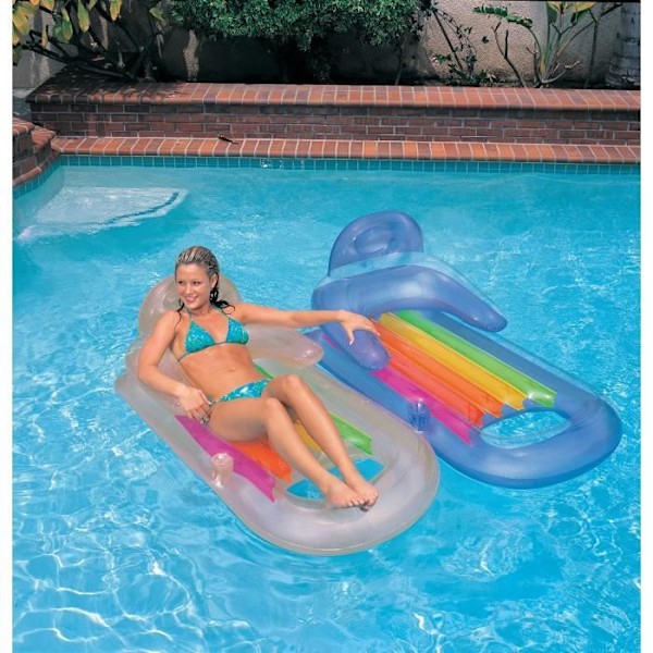 INTEX Oppustelig madras King Cool Pool stol Transparent