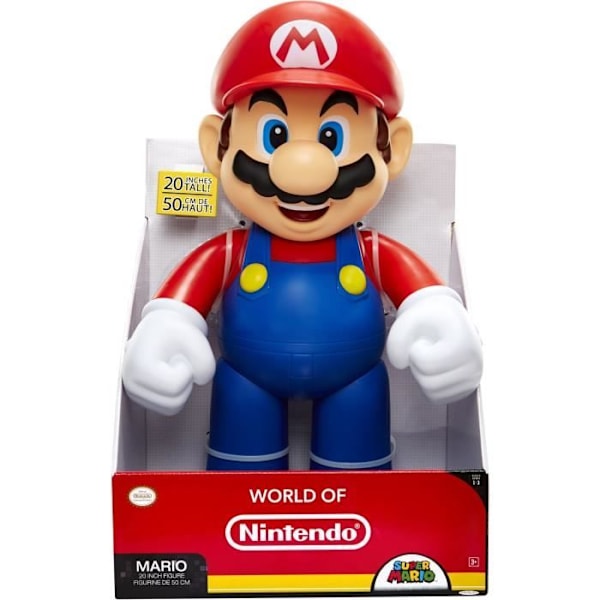 Mario-hahmo 50 cm - JAKKS PACIFIC - Miniatyyrihahmo - Sininen - 7 nivelpistettä POLJP78254