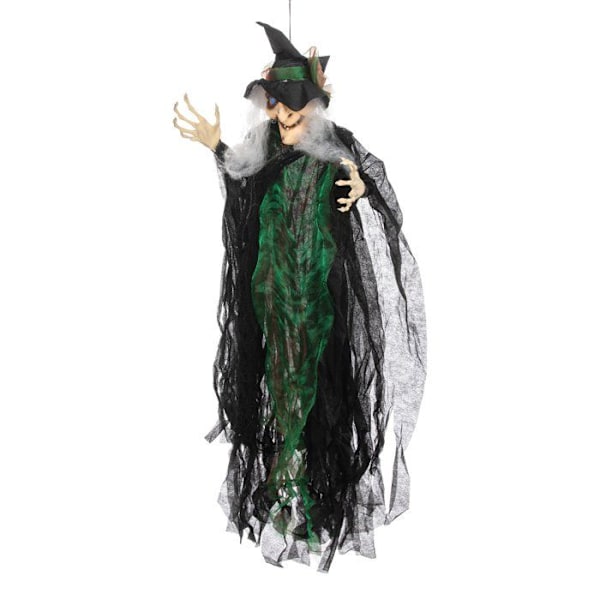 Valoisa noitariippuva koriste 110 cm Svart, Grön