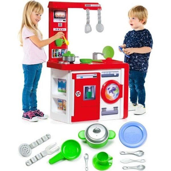 Lasten keittiö Molto Cuisine röd vit