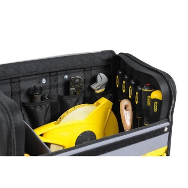 Softbag værktøjstaske på hjul STANLEY - 1-97-515 - 46 cm - Sort, Grå og Gul - Holdbart materiale Sort, Grå og Gul