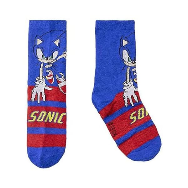 Lange sokker - Cerdá - Sonic - Blå, Rød og Hvid - Bomuld, Polyester, Elastan Blå, rød, hvid
