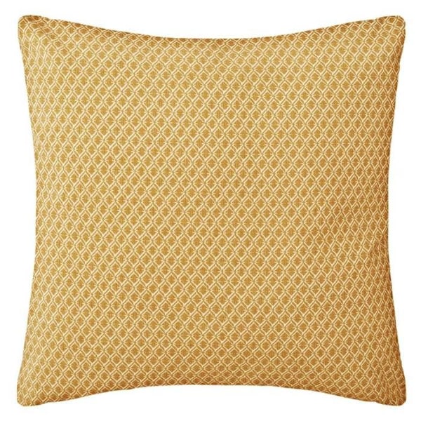 Kudde - ottomönster - bomull - ockragul - 38x38 cm - Gul - Atmosphera inredningsarkitekt Gul