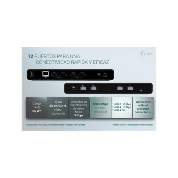 I-TEC Universal Dual 4K Näyttö