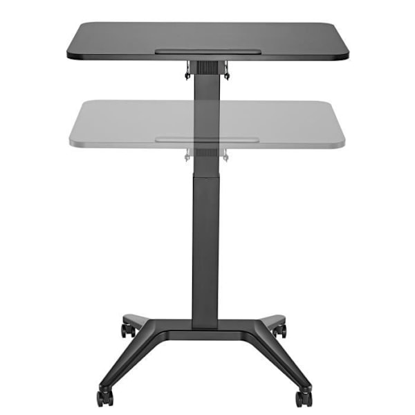 Bureau mobile til bærbar computer, Maclean MC-453B, sort, pneumatiske højdejustering, 80x52cm, 8kg max, 109cm h