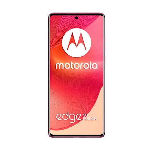 Motorola moto edge 50 FUSION-smartphone i hot pink med 6,7" POLED-skærm 144 Hz Full HD+, 1080 x 2400 pixels, 12 GB DDR4 + RAM