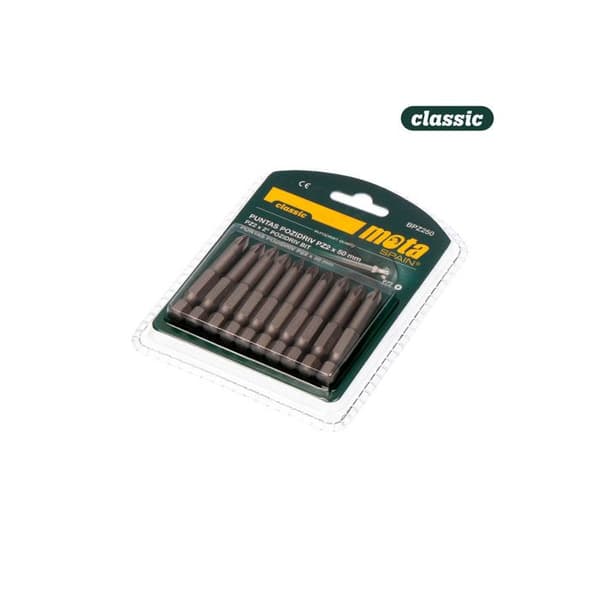 Pack av 10 bitspetsar Pz 2x50mm 1/4'' Stål Bpz 250 Mota