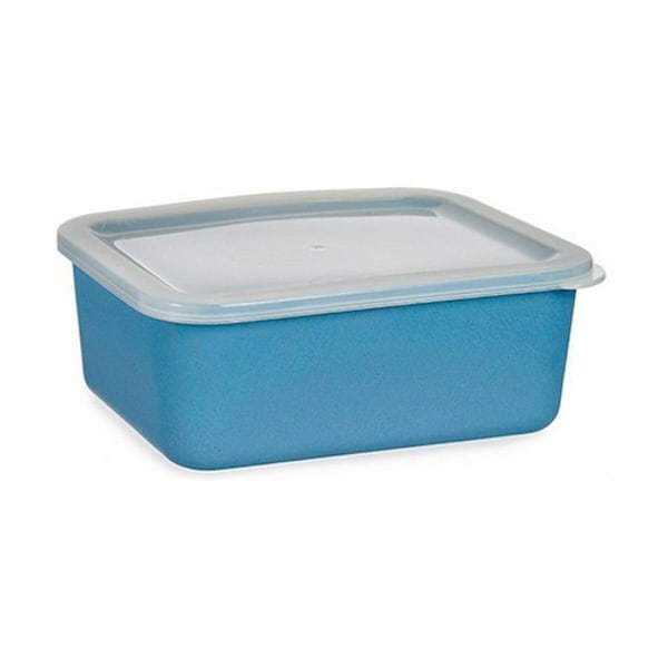 Säilytyslaatikko - BigBuy Home - 14,5x7x19,5 cm - Väri sininen - 6 kappaleen pakkaus - Kannella blå vit