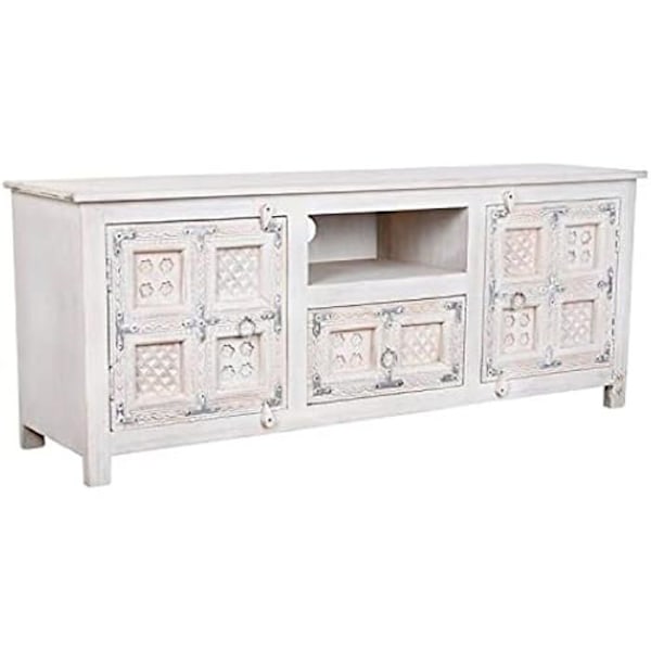 TV-kaappi - DKD Home Decor - Vakio - Puu - Valkoinen - 66x157,4x45 cm Vit