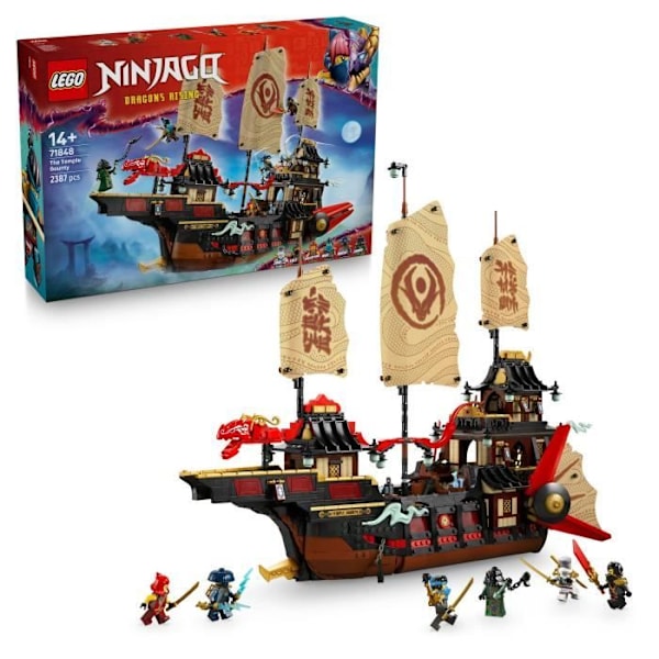 LEGO NINJAGO 71848 Aarretemppeli - Rakennussarja pojille 14 vuodesta ylöspäin - Laiva