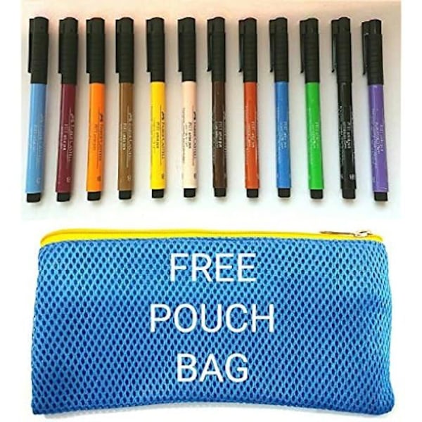 Filtpenna - FABER-CASTELL - PITT ART PEN BRUSH - Set om 10 - Borstspets - Ljusrosa