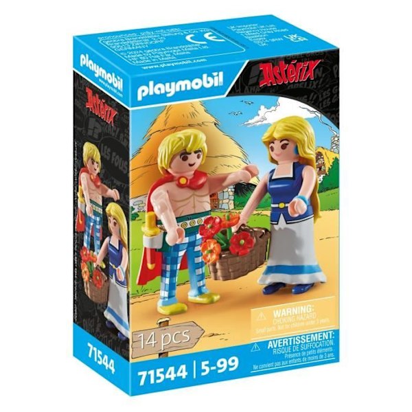 PLAYMOBIL 71544 Tragicomix ja Falbala, Asterixin hahmot, 14 osaa, Sopii yli 5-vuotiaille Flerfärgad