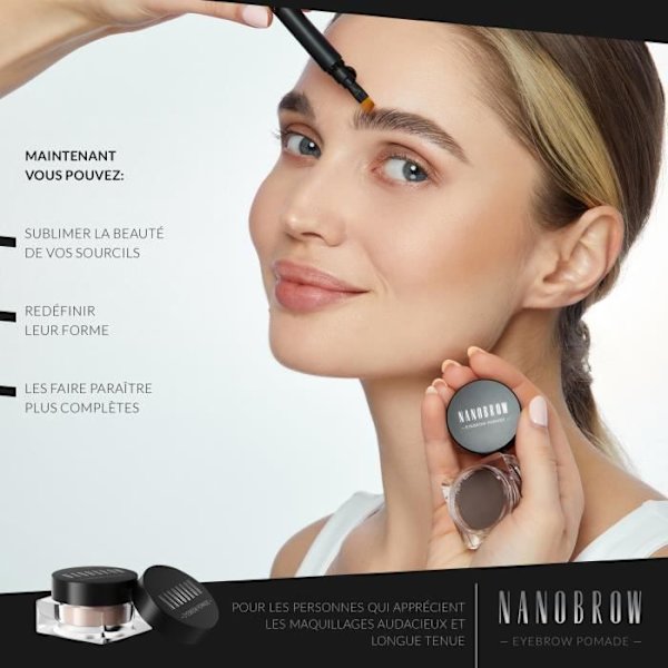 Nanobrow Eyebrow Pomade Vaaleanruskea - Vedenpitävä kulmakarvojen pomade