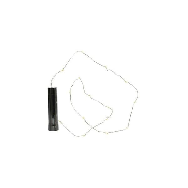 Bouchon til Guirlande Micro Led - GENERISK - 15 Leds - Varmt Lys - 6 Timers Programmering - Indendørs Vit