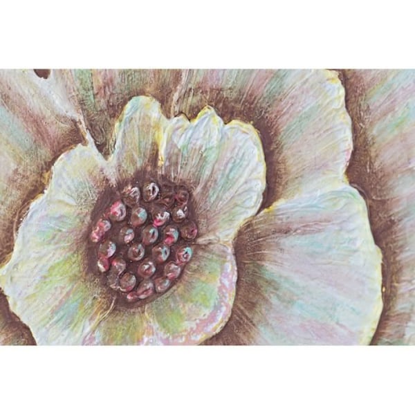 DKD Canvas Heminredning Glas Blommor Canvas (80 x 4 x 120 cm)