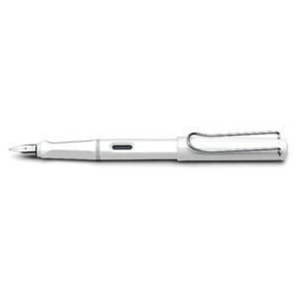 Stylo Plume - Safari - LA-19677 - Vit Resin - Polerad Stål Nib - Uppladdningsbar Vit