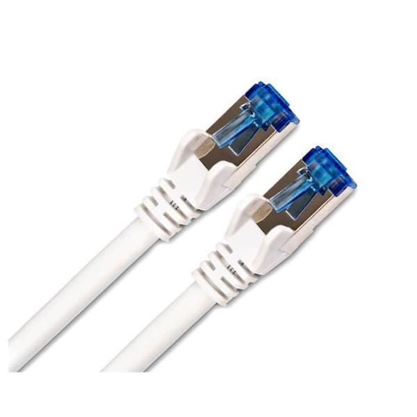 CAT6A STP NETKABEL HVID-BLÅ 3m