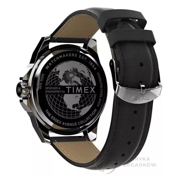 TIMEX Ur - Mænd - TW2V43200 - Sort Læder - Vandtæt 5 ATM Svart