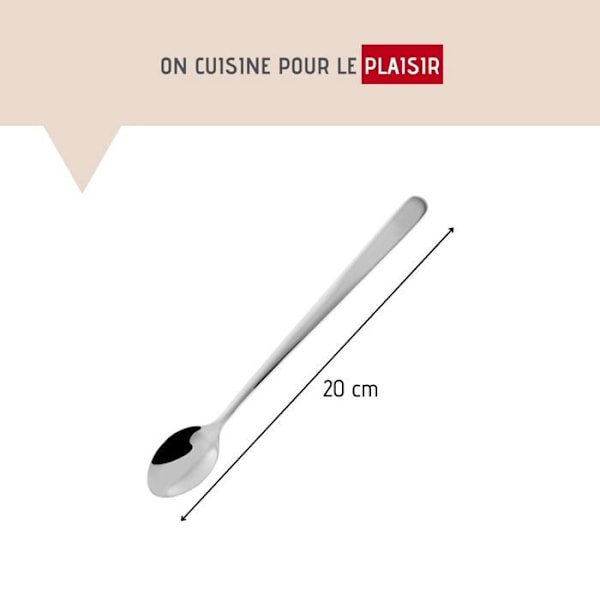 Tesked - Fackelmann - Set om 3 - Längd 20 cm - Rostfritt stål - Diskmaskinssäker Grå