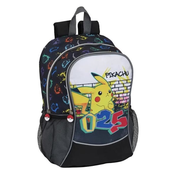 Reppu - Pokémon - Pikachu numero 25 - 40 cm - Musta ja keltainen - Poikalapsi svart gul