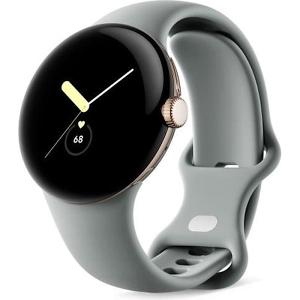 Connected klocka GOOGLE Pixel Watch - 41 mm - Active Gold Champagne - Hasselband Guldfodral i rostfritt stål - Sage 