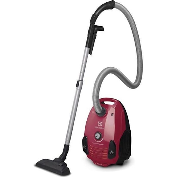 Electrolux EPF61RR sylinterimäinen säiliöpölynimuri - 800 W - A - Suodatus - Pölypussi - 3,5 L musta, Punainen