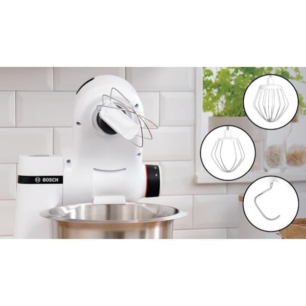 Robotpisker - BOSCH - MUMS2EW00E Serie 2 - 700 W - 4 hastigheder - Hvid Vitt och rostfritt stål