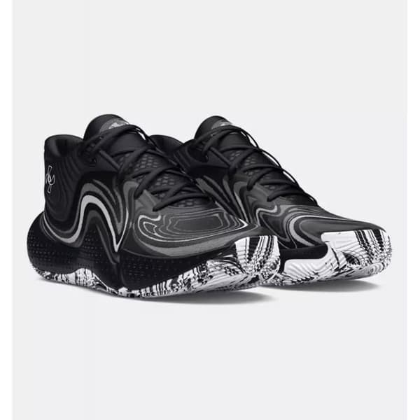 Basketballsko - UNDER ARMOUR - Spawn 6 Mid - Sort - Åndbare - Unisex Sort 43