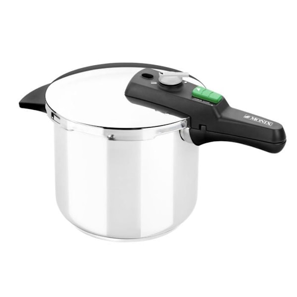 MONIX Quick | Trykkoger 9 L, Rustfrit Stål, med Tredobbelt Sikkerhedssystem og 2 Trykniveauer, Egnet til Alle Typer af Køkkener