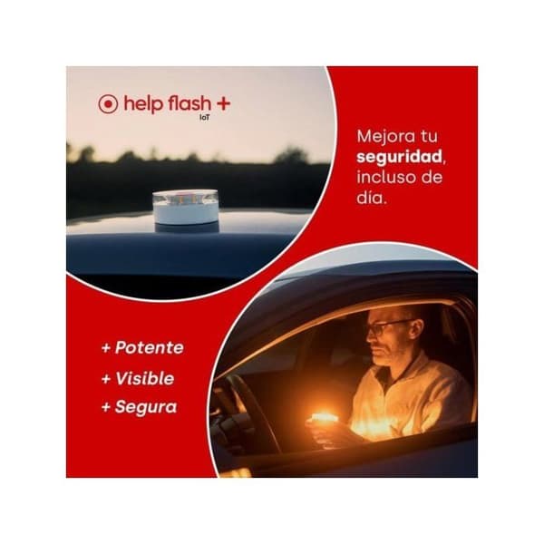 Nødlys Help Flash IOT Plus Hvid Geolokalisering LED App