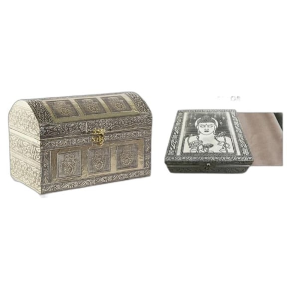 Korurasia - DKD Home Decor - Puu ja Alumiini - Beigeksi - 25x15,5x18 cm - Arabialainen muotoilu beige/beige/champagne