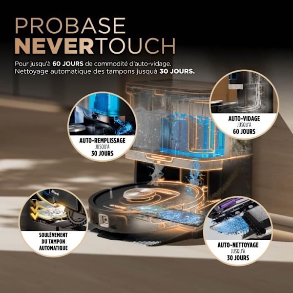Shark RV2800ZEEU PowerDetect NeverTouch Pro 2-in-1 robotti-imuri ja pesuri - Itsestään tyhjentävä - Itsestään täyttävä - Itsestään puhdistava Svart