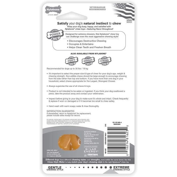Tuggben - Nylabone - Durabone - Bacon - Medium - Hållfast nylon
