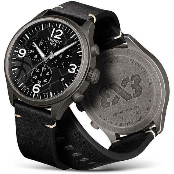 Montre - Tissot - Chrono XL 3x3 - Sort - Vandtæthed 10 Atm - Quartz Svart blå